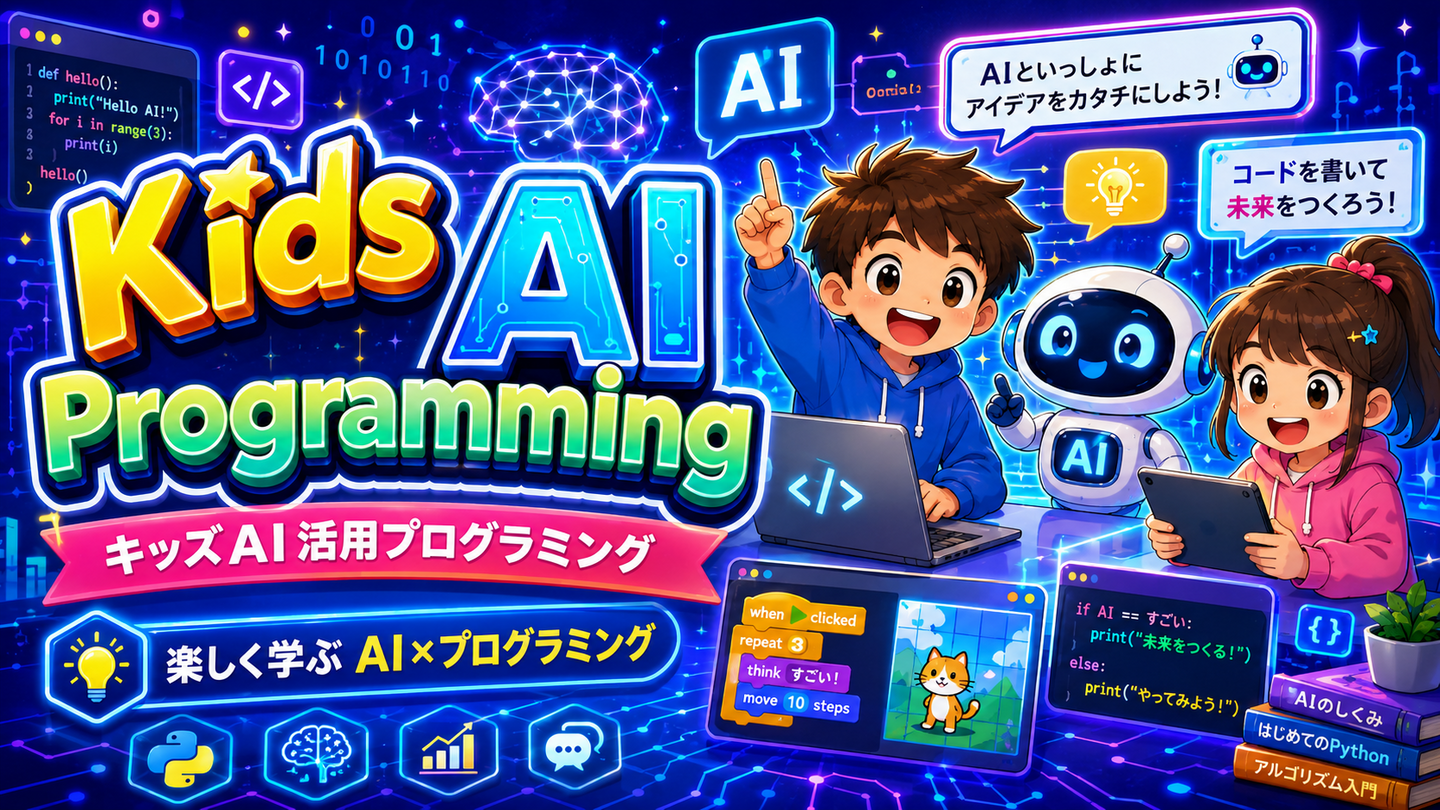 キッズ AI プログラミング｜｜未来の教室でAIの基礎を身につけよう！